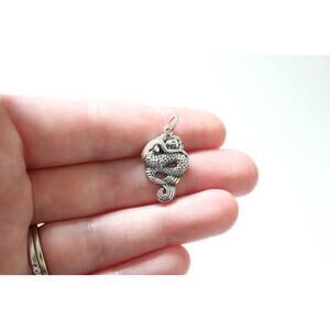 Sterling Silver Sleeping Mermaid Pendant, Silver Sleeping Mermaid Pendant